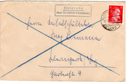 DR 1944, OSTERODE über Heudeber (Nordharz), Landpost Stpl. Auf Brief M. 12 Pf. - Briefe U. Dokumente