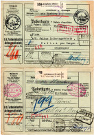 DR 1927, 2 Paketkarten M. Gebühr Bezahlt Stempeln V. Ludwigshafen N. Norwegen - Brieven En Documenten