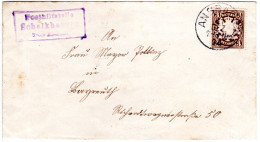 Bayern 1904, Posthilfstelle SCHALKHAUSEN Taxe Ansbach Auf Brief M. 3 Pf. - Lettres & Documents