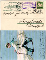Bayern 1904, Posthilfstelle JACOBNEUHARTING Taxe Grafing Auf AK M. 5 Pf. - Covers & Documents