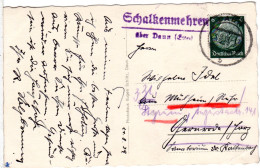 DR 1939, Landpoststempel SCHALKENMEHREN über Daun Auf AK M. 6 Pf.  - Autres & Non Classés