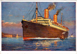 Dampfer Columbus, 1928 Gebr. Schiff Farb-AK - Andere & Zonder Classificatie