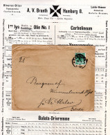 DR 1896, 5 Pf. Auf Drucksache Brief V. Hamburg N. DK M. Interessantem Inhalt - Covers & Documents