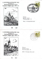 BRD 1983/84, 2 Privatganzsachen Kempten, 8.+9. Sonder-Ganzsache, Je Gestempelt - Privatumschläge - Ungebraucht