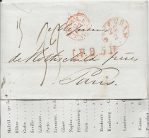 NL 22.2.1842, Porto Brief M. Gerduckten Wechselkursen V. Amsterdam N Frankreich  - Autres & Non Classés