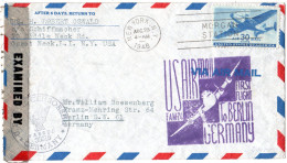 USA Deutschland 1946, 30 C. Auf Erstflug Brief New York Berlin M. Zensur. - Andere & Zonder Classificatie