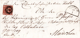 Bayern, MR 147 Furth I.W. Klar Auf Unkompl. Brief M. Voll-/breitrandiger 6 Kr. - Storia Postale