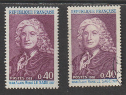 FRANCE : N° 1558 ** Et Oblitéré (Alain René Lesage, écrivain) - PRIX FIXE - - Unused Stamps