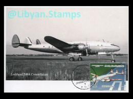 LIBYA 1984 Lockheed 749A Constellation USA ICAO Aviation (maximum-card) - Airplanes