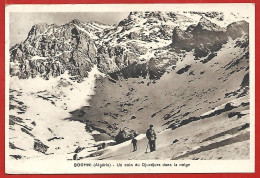 Boghni (Algérie) Un Coin Du Djurdjura Dans La Neige 2scans Skieurs 30-01-1935 Timbre - Otros & Sin Clasificación