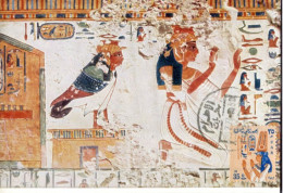 X0476 Egypt. Maximum Card  1977 Showing Painted Stucco Relief From Her Tomb In Thebes,egyptology - Egittologia