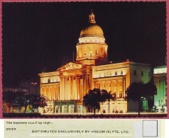 Singapore The Supreme Court By Night +/-1978's MCE2 DISTRIBUTED EXCLUSIVELY BY VISCOM (S) PTE. LTD. Vintage_UNC_cpc - Singapur