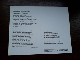 Oudstrijder 1940-1945 - Armand Courboin ° Kontich 1914 + Edegem 1987 X Augusta Van Zieleghem - Obituary Notices
