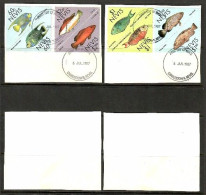 NEVIS   Scott # 544-7 USED ON PIECE W/FIRST DAY CANCELS (CONDITION AS PER SCAN) (LG-1762) - St.Kitts-et-Nevis ( 1983-...)