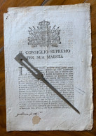 REGNO DI SARDEGNA - CONSIGLIO SUPREMO SUA MAESTA' 11/3/1800 - Pag.4" ..ALTERAZIONE  MONETE...VARIAZIONI  ORO E ARGENTO.. - Historical Documents