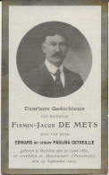 DP. FIRMIN DE METS ° OEDELEM 1885 - + MARTINCOURT (FRANKRIJK) 1919 - Religion &  Esoterik