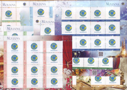 2015 Moldova  7 Sheets  Personalized Release III - Sport, Art, Medicine, Space, Literature, Theater, Cinema. Mint - Moldawien (Moldau)