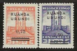 Ruanda-Urundi   .   OBP    .   124/125     .  **    . Postfris .   /   .   Neuf Avec Gomme Et SANS Charnière - Unused Stamps