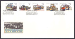 Australia 1989 - Australia’s Historic Tramway, Tram, Train, Old Trains, Ancient Transportation - FDC - FDC