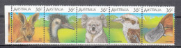 Australie 1986 Mi Nr 988 - 992, Animals, Dieren Strip Va 5 - Ungebraucht