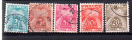 FRANCE  OB CACHET ROND YT N° 82,83,85,86,87 - Used Stamps