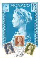 MONACO CARTE MAXIMUM 1957 PRINCESSE GRACE - Maximumkarten (MC)