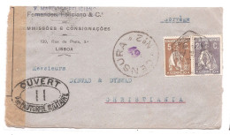 Portugal, 1918, # 227..., Lisboa-Christiania, Censura - Briefe U. Dokumente