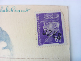 UZES. Griffe D'annulation Sur Pétain 60c Violet (13845) - Handstempels