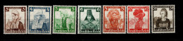 Deutsches Reich 588 - 596 Ex Nothilfe Volkstrachten MNH Postfrisch ** Neuf - Nuovi