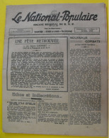 Journal Le National-Populaire. Avril 1944. RNP Sarthe  Eure & Loir Mayenne Guionnet Guillon - Autres & Non Classés
