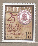 LITHUANIA 2014 Vilnius University MNH(**) Mi 1154 #Lt822 - Lithuania
