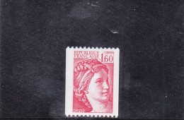 Y&T N° 2158a ** N° Rouge Au Verso - Unused Stamps