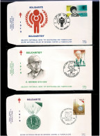 1979 1955 1956 & 1957 FDC's  (Brus / Brux )  : "  Solidarité /Solidariteit  " - 1971-1980