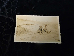 P-379 , Photo ,  Enfants Et Chien Sur La Plage De La Baule, Août 1939 - Personnes Anonymes