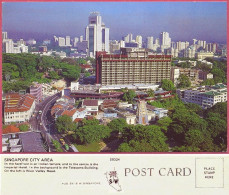 Singapore CITY AREAL Imperial Hotel, Indian Temple, +/-1982 Vintage, S8324  PUB. BY. S.W. SINGAPORE_UNC_cpc - Singapur