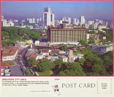 Singapore CITY AREAL Imperial Hotel, Indian Temple, +/-1982 Vintage, S8324  PUB. BY. S.W. SINGAPORE_UNC_cpc - Singapore