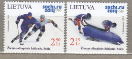 LITHUANIA 2014 Winter Olympic Games MNH(**) Mi 1150-1151 #Lt829 - Lituanie