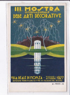 PUBLICITE : Terzia Mostra Delle Arti Decorative A Monza 1927 (Dabovich) - Très Bon état - Pubblicitari