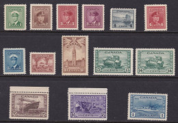 1942-48 CANADA - SG 375/388 Set Of 14 MNH/** - Other & Unclassified