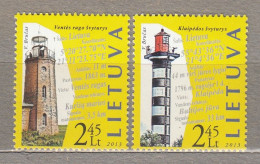 LITHUANIA 2013 Lighthouse  MNH(**) Mi 1141-1142 #Lt830 - Lithuania