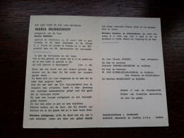 Maria Musschoot ° Meetkerke 1894 + Knokke 1971 X Michel Koning (Fam: Doossche - Van Eijsselsteijn) - Todesanzeige