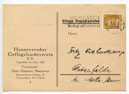 Germany 1928 Postcard; Hannover - Hannoverscher Geflügelzuchtvere To Ostenfelde; 3pf. Geothe; Slogan Cancel - Storia Postale