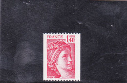 Y&T N° 2104a ** N° Rouge Au Verso - Unused Stamps