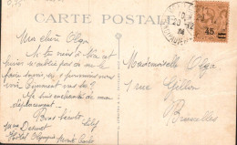 MONACO SEUL SUR CARTEPOUR LA BELGIQUE 1924 - Lettres & Documents