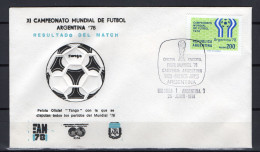 Argentina 1978 Football Soccer World Cup Commemorative Cover Final Match Netherlands - Argentina 1:3 - 1978 – Argentina
