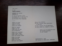 Emile Bonte ° Sluis 1921 + Knokke-Heist 1974 X Suzanna Bil (Fam: Ysebaert - Bentein - Desmit - De Smedt) - Obituary Notices