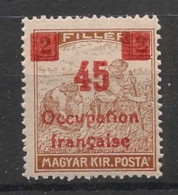 HONGRIE / ARAD - 1919 - N°YT. 13a - 45 Sur 2fi - Type II - Neuf Luxe ** / MNH / Postfrisch - Ungebraucht