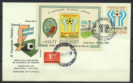 Argentina 1977 Football Soccer World Cup Commemorative Cover With Vignette - 1978 – Argentine