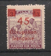 HONGRIE / ARAD - 1919 - N°YT. 13b - 45 Sur 3fi - Type I - Neuf Luxe ** / MNH / Postfrisch - Unused Stamps