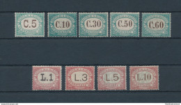 1897-1919 SAN MARINO, Segnatasse , N° 1/9 - MNH** - Certificato Di Garanzia Filatelia De Simoni - Altri & Non Classificati